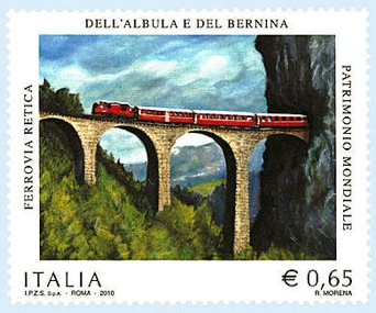 Per i 100 anni della Ferrovia del Bernina c il francobollo